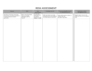Free Download PDF Books, Blank Risk Assessment Form Template