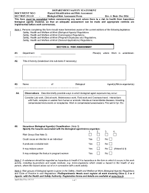 Clinical Laboratory Risk Assessment Template