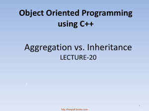Object Oriented Programming Using C++ Aggregation Vs Inheritance – C++ Lecture 20