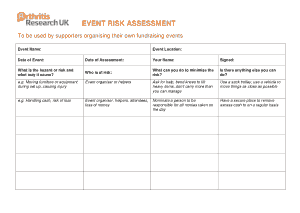Event Risk Assessment Sample Template