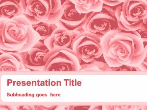 Free Download PDF Books, Pink Roses PowerPoint Template