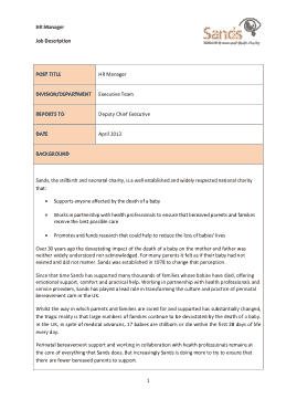 Free Download PDF Books, HR Manager Sample Job Description Template