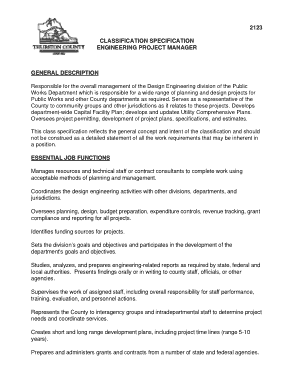 Engineering Project Manager Job Description Template