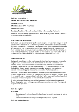 Retail and Marketing Manager Job Description Template