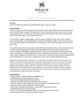 Free Download PDF Books, Assistant Social Media Manager Job Description Template