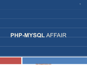 PHP And MySQL Affair – PHP Lecture 9