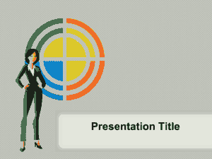 Business Lady PowerPoint Template