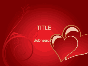 Romantic RED Heart Love PowerPoint Template