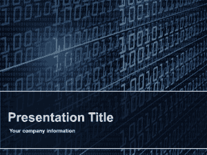 Free Download PDF Books, Technology Blue Binary PowerPoint Template