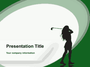Woman Golf PowerPoint Template