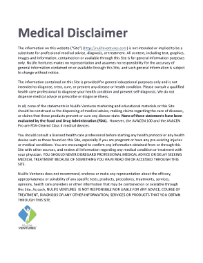 Medical Website Disclaimer Template