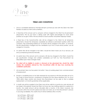 Recruitment Website Terms and Conditions Template