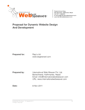 Dynamic Website Design and Development Proposal Template