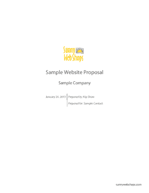 Example of Website Proposal Template