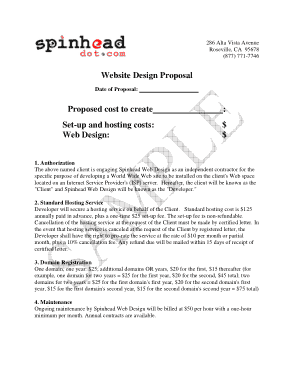 Website Design Proposal Template