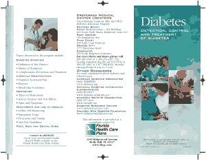 Diabetes Brochure For Patients Template