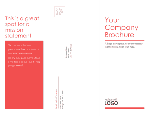 Business Company Brochure Template