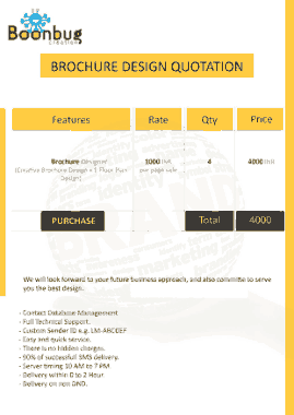 Brochure Design Quotation Template