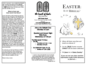 Free Download PDF Books, Easter Brochure Example Template