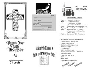 Easter Church Brochure Sample Template
