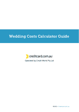Wedding Cost Calculator Guide Budget Template