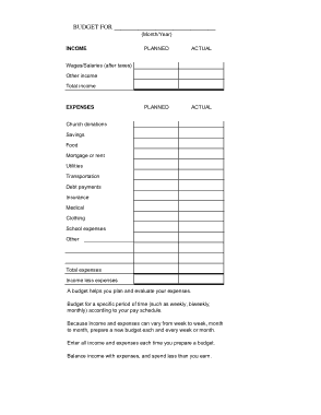 Free Download PDF Books, Simple Church Budget Worksheet Template