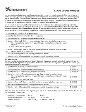 Capital Expense Worksheet Sample Template