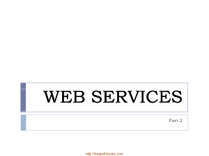 Web Services Technology – ASP.NET Lecture 11