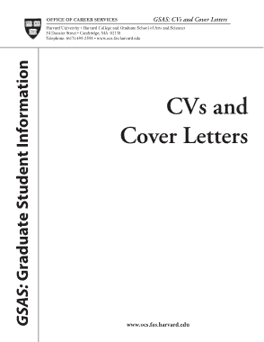 CV and Cover Letter Sample Template