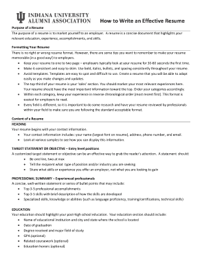 Effective Resumes Template