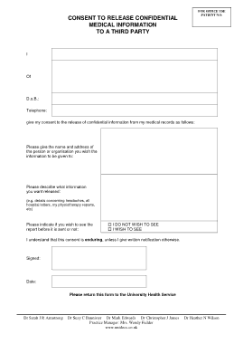 Free Download PDF Books, Consent To Release Medical Information Form Template