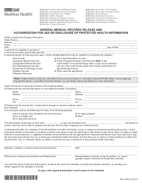 Generic Release of Medical Information Form Template