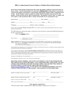 HIPAA Medical Records Release Form Template