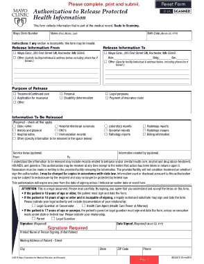 Medical Authorization Information Release Form Template