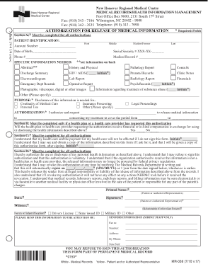 Medical Release of Information Form Template