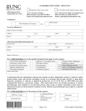 Release of Medical Information Authorization Form Template