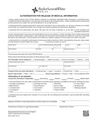 Sample Medical Authorization Release Form Template