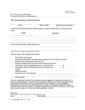 Social Security Medical Release Form Template