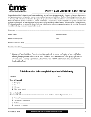 Video Release Form for Minors Template