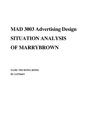 Advertising Situation Analysis Template