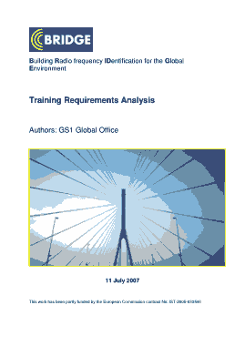 Analysis for Training Requirement Template
