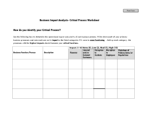 Analysis of Critical Business Template