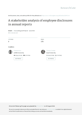 Analysis of Employee Stakeholder Template
