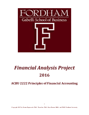 Analysis of Financial Project Template