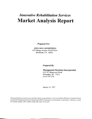 Market Analysis Report Template