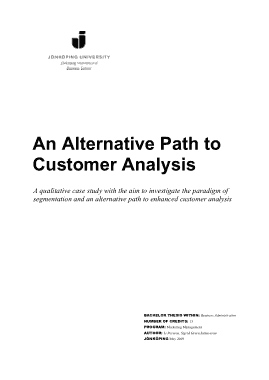 Free Download PDF Books, Alternative Path to Customer Analysis Template