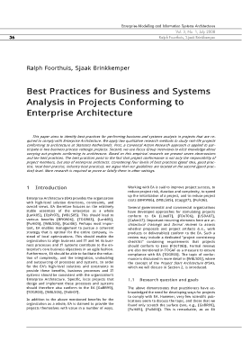 Best Practices For Business and Systems Analysis Template