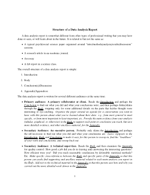 Business Analysis Report Outline Template