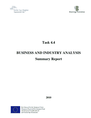 Business and Industry Analysis Template