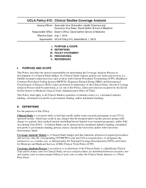 Clinical Studies Coverage Analysis Template
